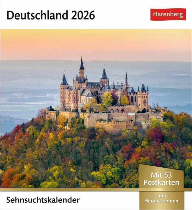 Deutschland Sehnsuchtskalender 2026 - Wochenkalender mit 53 Postkarten
