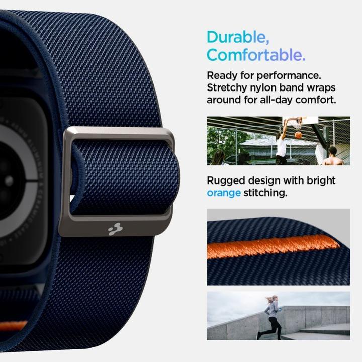 Actual product image Spigen Lite Fit Pro Apple Watch (46mm) Case + Band Navy Blue