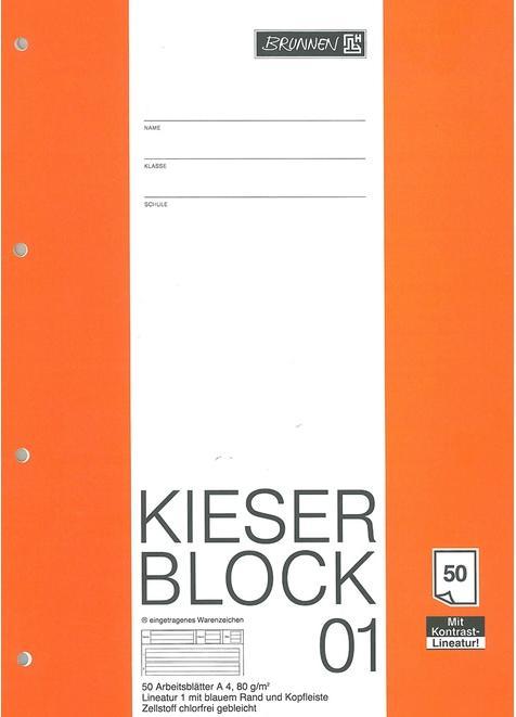 Produktbild Arbeitsblock Kieserblock gelocht DIN A4 liniert Lineatur 1.Schuljahr (A4, Liniert, Kein Einband)