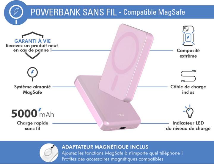 Actual product image Force Power 5000mAh MagSafe Powerbank (5000 mAh, 15 W, 18.50 Wh)