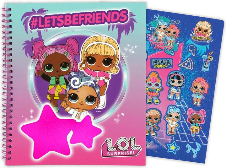 Actual product image L.O.L. Surprise! LOL. Notebook with sticker sheet