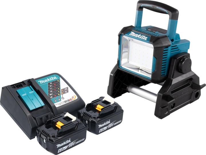 Makita DEADML 811 RG Akku Baustrahler 14,4 / 18 V 3000 lm LED + 2x Akku 6,0 Ah + Ladegerät (3000 lm)