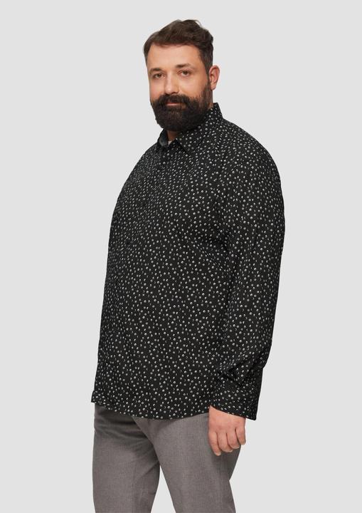 Immagine prodotto S.Oliver Hemd Slim Fit: Gemustertes Popeline-Hemd mit Kentkragen (3XL)
