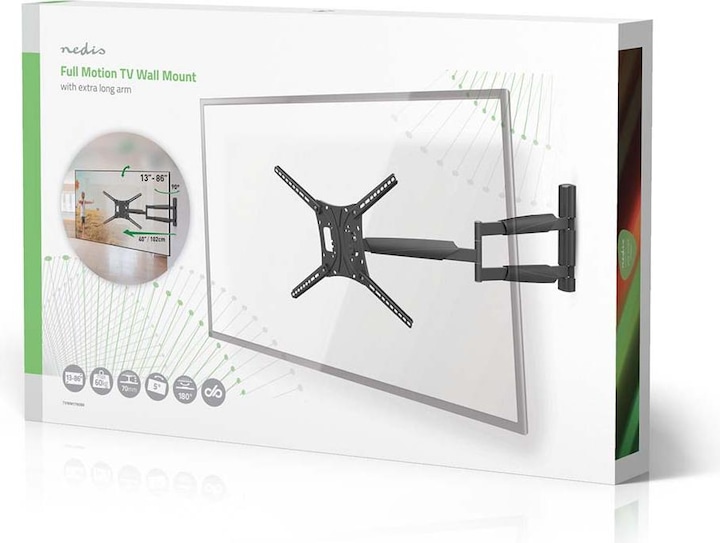 Produktbild Nedis Vollbewegliche-TV-Wandhalterung | 13 - 86 " | maximal unterstützes Bildschirmgewicht: 60 kg | (Wand, 86", 60 kg)