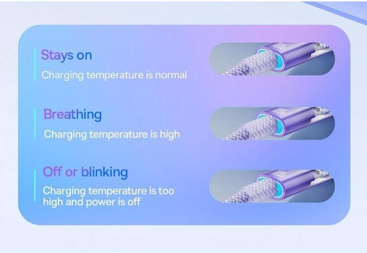 Produktbild Baseus Cable cabel Type C to Type C PD 6A 100W Explorer P10319703221-01 / CB000043 1 m purple (1 m, 100 W)