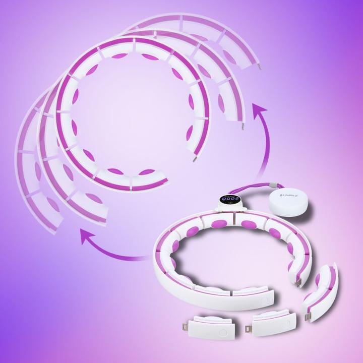 Actual product image HMS Hhm17 Hula Hoop White/Purple With Magnets And Weight + Counter