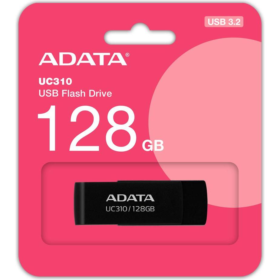 Adata UC310 128GB (schwarz, USB-A 3.2 Gen 1) (128 GB, USB-A), USB Stick, Schwarz