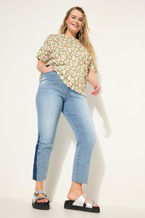 Produktbild Studio Untold Mom-Jeans, HighWaist, weites Bein, seitlicher Keil, 5-Pocket (56)