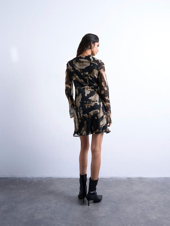 Produktbild Spokey Normal geschnitten V-Ausschnitt Midikleid Gesmoktes Kleid (44)
