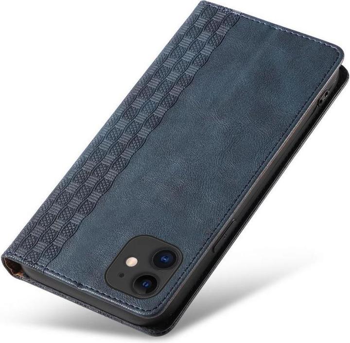 Actual product image Hurtel Magnet Strap Case for iPhone 12 Pouch Wallet + Mini Lanyard Pendant Blue (Apple iPhone 12)
