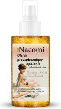 Actual product image Nacomi Sunny Shimmering Tan Accelerating Oil With Gold Flakes Oil Accelerating Tanning From Crumbs (Self tanning spray, 150 ml)