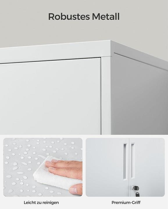 Actual product image Songmics Metall-Lagerschrank 40 x 80 x 90 cm, Weiss (80 x 90 x 40 cm)