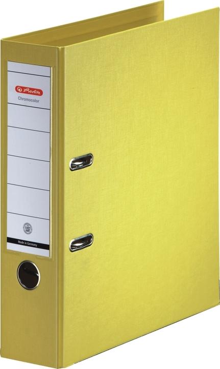 Actual product image Herlitz Folder maX.file protect plus, spine width: 80 mm, yellow DIN A4, full PP plastic cover, edge (A4, 80 mm, 1 pcs.)