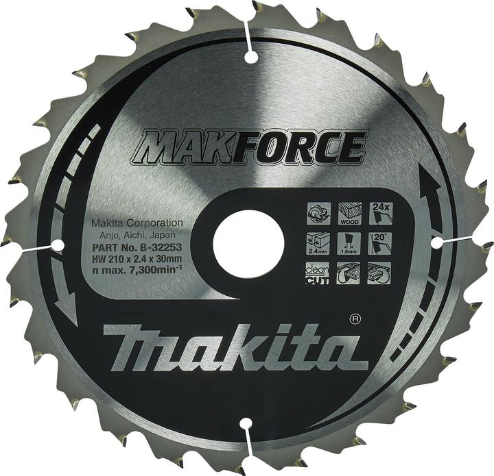 Produktbild Makita MAKFORCE Sägeb. 210x30x24Z