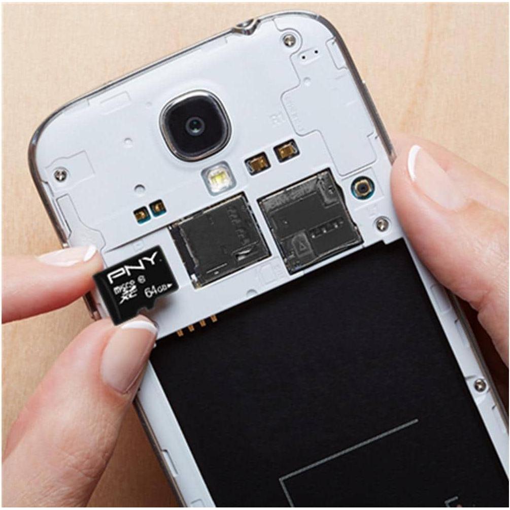 Thumbnail - PNY Performance Plus (64 GB, microSDXC, U1, UHS-I), Speicherkarte, Schwarz