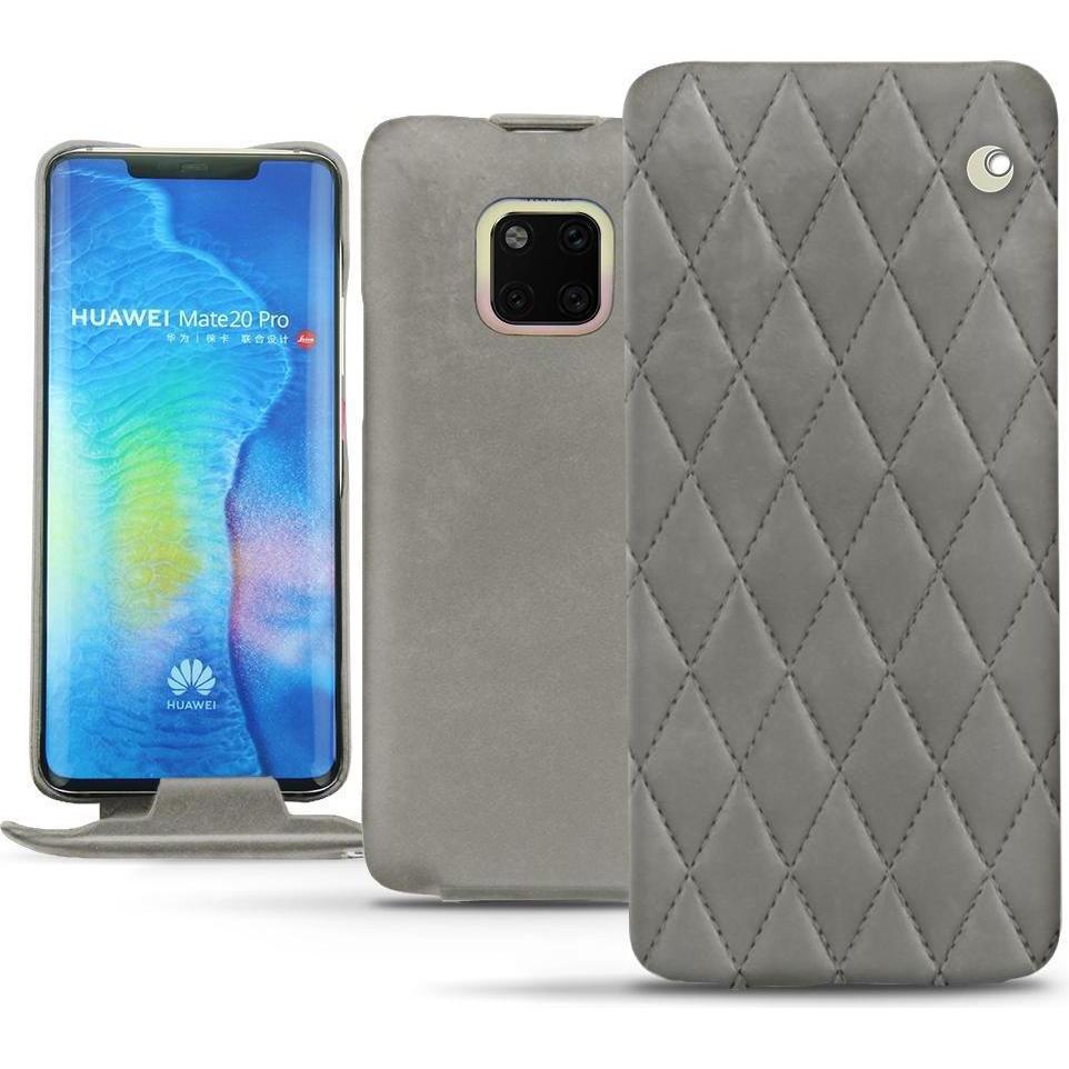 Noreve Lederschutzhülle vertikal (Huawei Mate 20 Pro), Smartphone Hülle, Grau