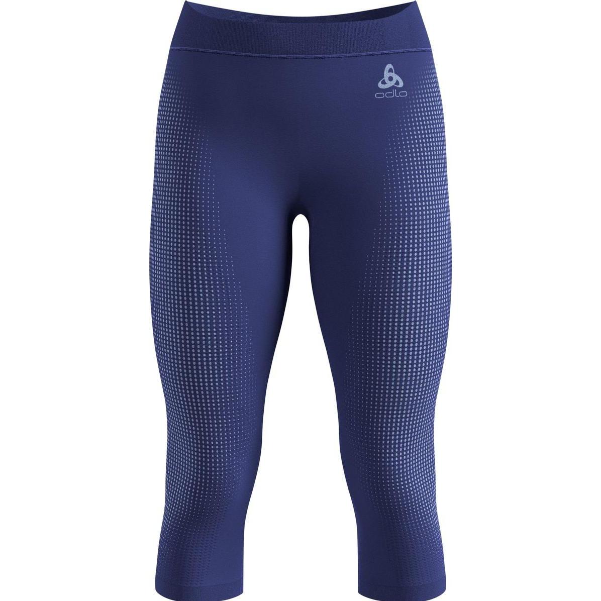 Odlo, Donne, Intimo termico, Performance Warm Base Layer 3/4 Tights (L), Blu, L