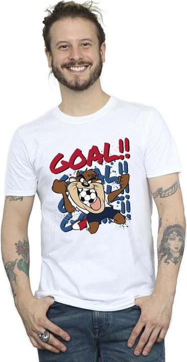 Immagine prodotto Looney Tunes Taz Goal Goal Goal Maglietta Uomo (XL)
