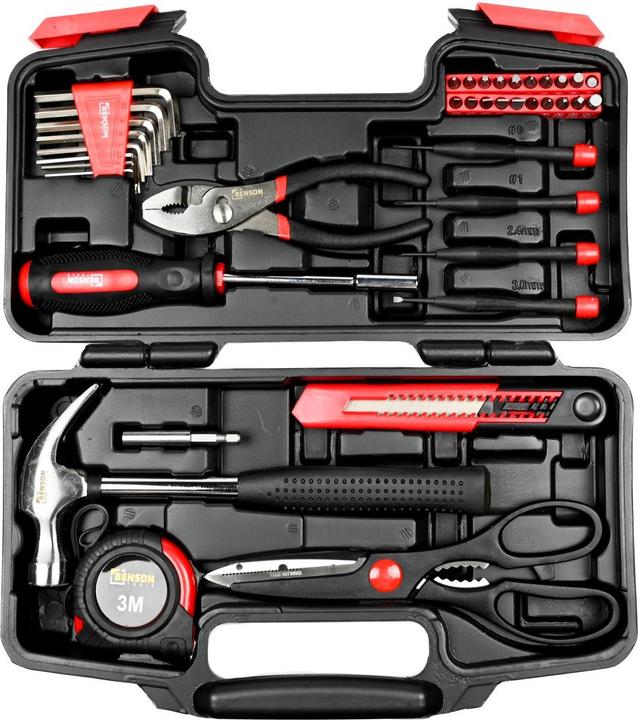 Mannesmann Bambus-Werkzeugkoffer, bestckt, 75-tlg. - Galaxus