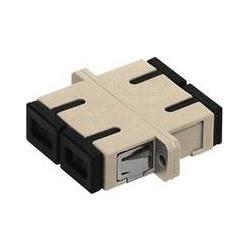 LK Fiberadapter Actassi SC duplex, multimode, keramisk (Zirconia), beige, Netzwerkkabel