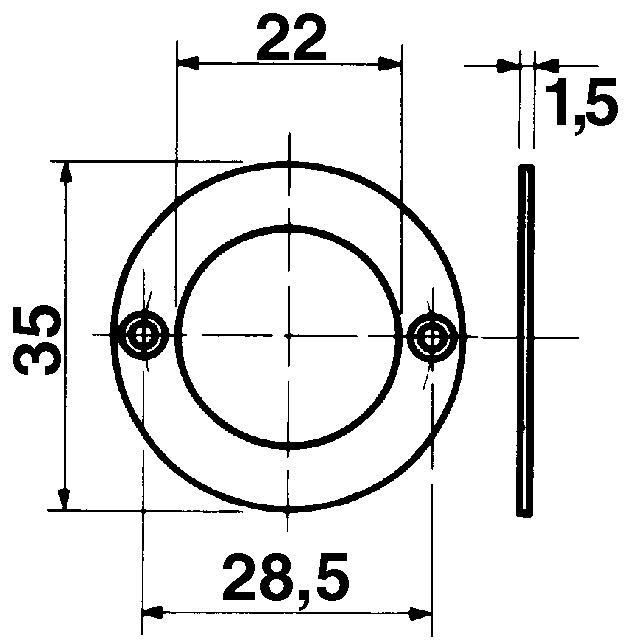 Actual product image Kaba Screw-on rosettes