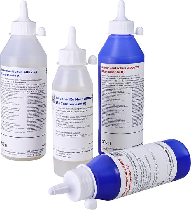 R&G Silikonkautschuk ADDV-25 BLAU (A+B / 1:1) PKG/ 500 g