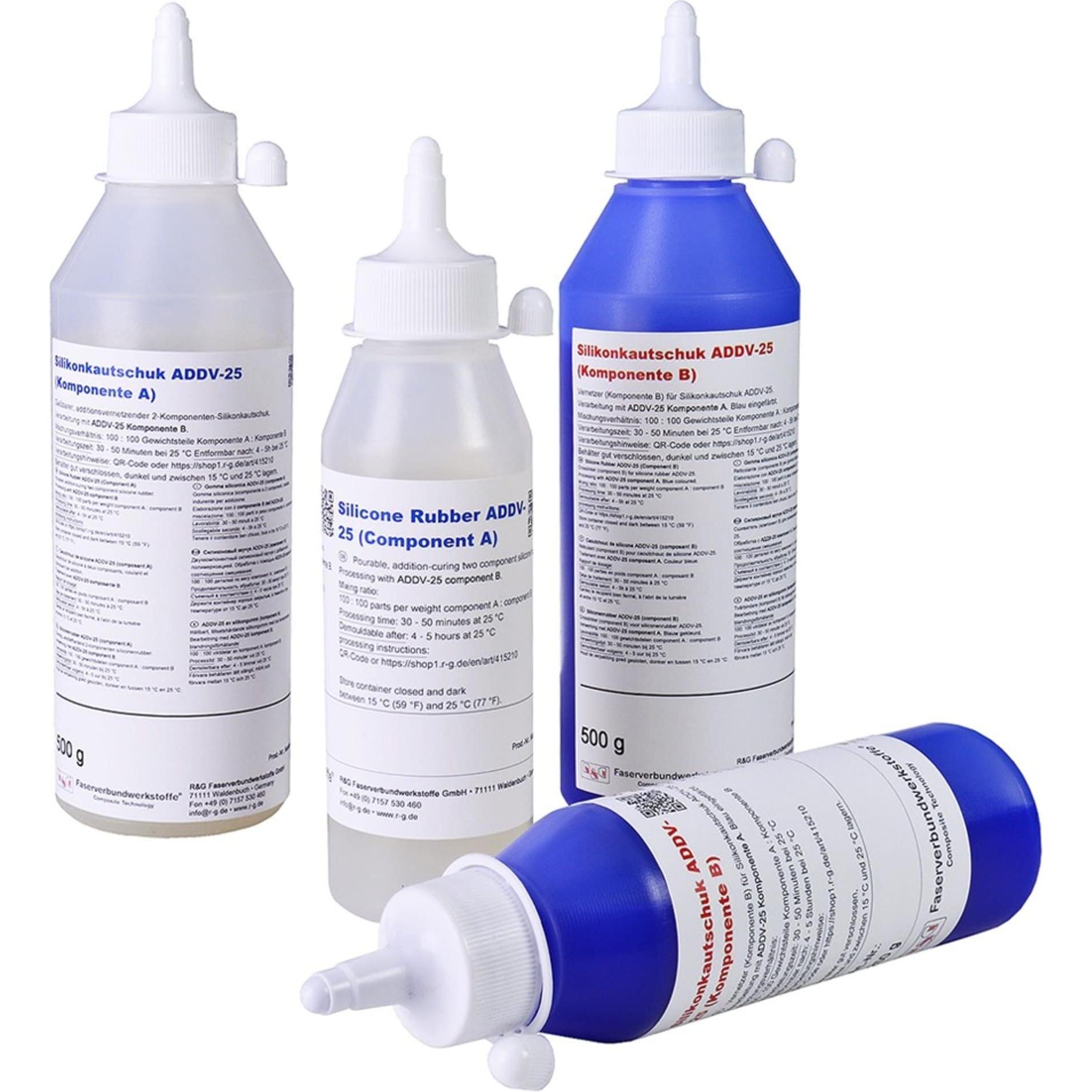R&G Silikonkautschuk ADDV-25 BLAU (A+B / 1:1) PKG/ 500 g (415210-B-0)