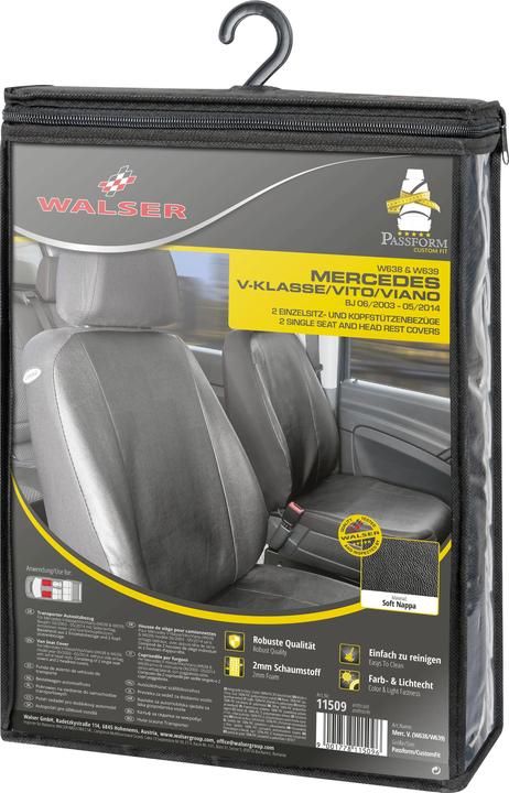 Immagine prodotto Walser Coprisedili per Mercedes Viano e Vito W639 per 2 posti singoli BJ 06/2003 - 2013