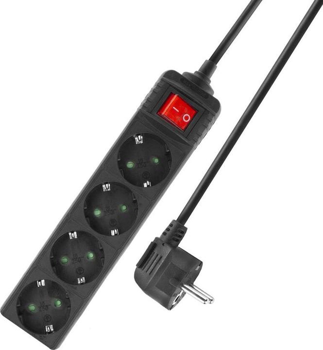 Evoline R-Dock Stopcontact voor lade met Evoline Wing kabelgeleiding, 3-delig stopcontact, zwart, 230 V