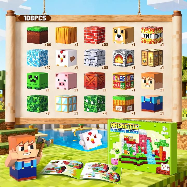 Image du produit Pourbibi Magnetisches Baustein-Set