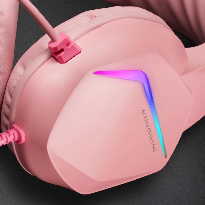 Actual product image Mars Gaming Casque Micro Gamer MH122 RGB (Rose) (Cable)