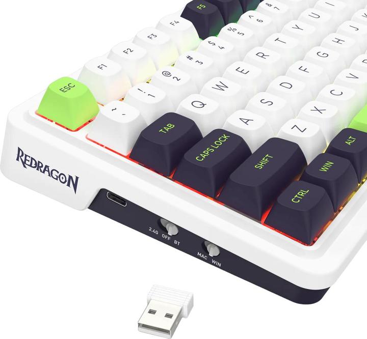 Actual product image Redragon K686WBG-RGB-MAX Eisa Max (Eng. Int., Cable, Wireless)