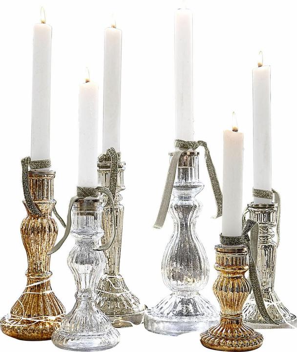 Immagine prodotto Loberon Set di 6 candelieri Quirène oro/chiaro