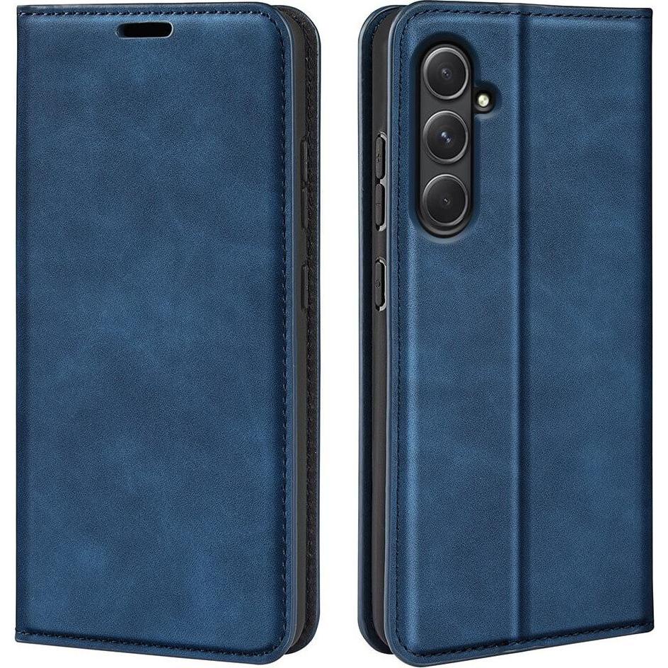 Cover-Discount Galaxy A55 - Stand Flip Case Hülle blau (Samsung Galaxy A55), Smartphone Hülle, Blau