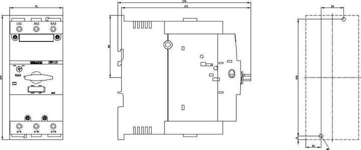 Actual product image Siemens Circuit breaker 3RV2041-4MA10 1 pc.
