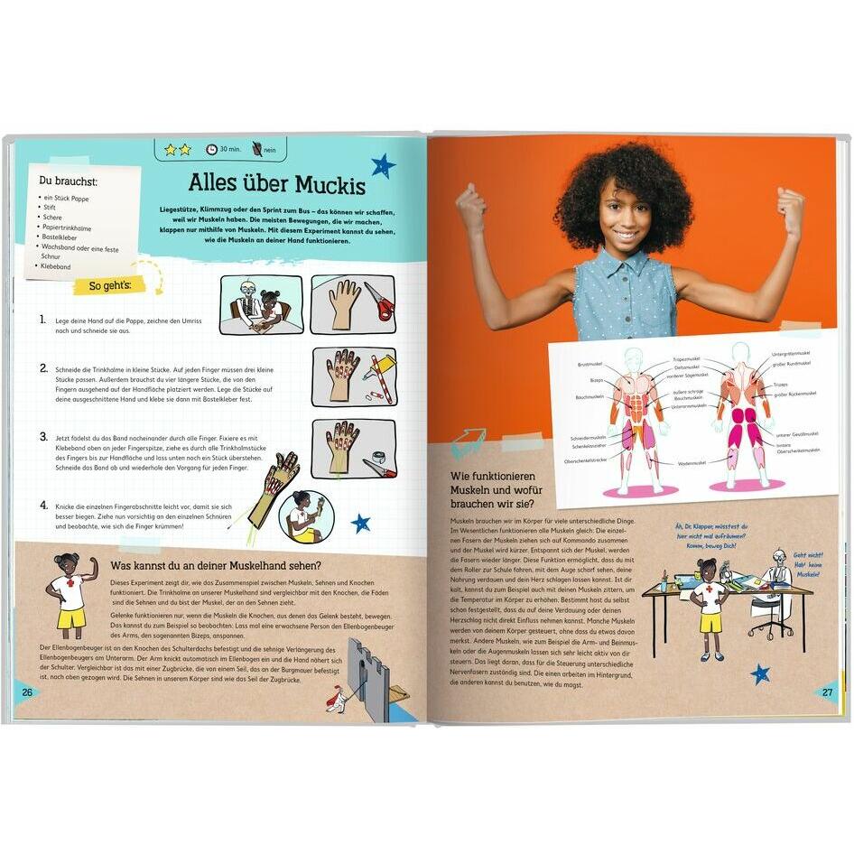 Thumbnail - PhänoMINT Der Körper - Das Experimentierbuch, Kinderbücher von Nicola Berger, Achim Spiritus, Sabine Spiritus