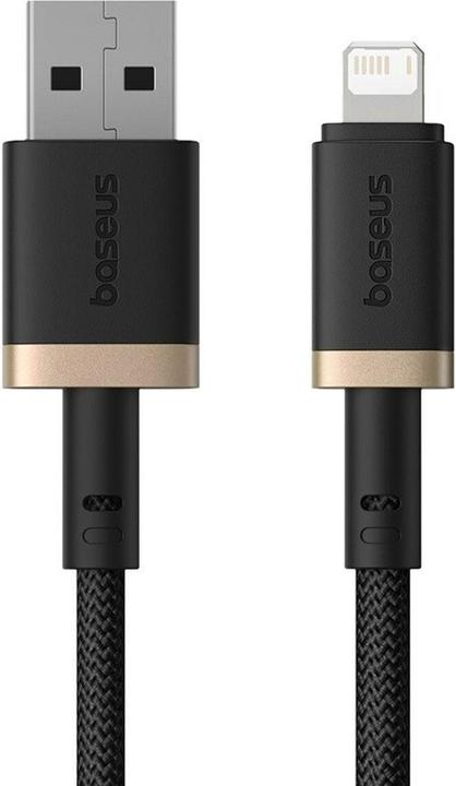 Produktbild Baseus Dura Schnellladekabel Typ A zu IP 2.4A 2 m Schwarz Gold (2 m, USB 2.0)