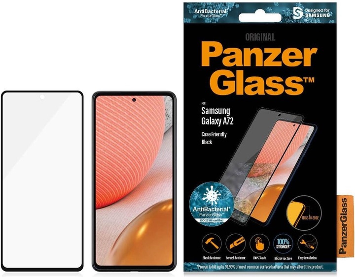 Produktbild PanzerGlass Edge to Edge (1 Stück, Samsung Galaxy A72)
