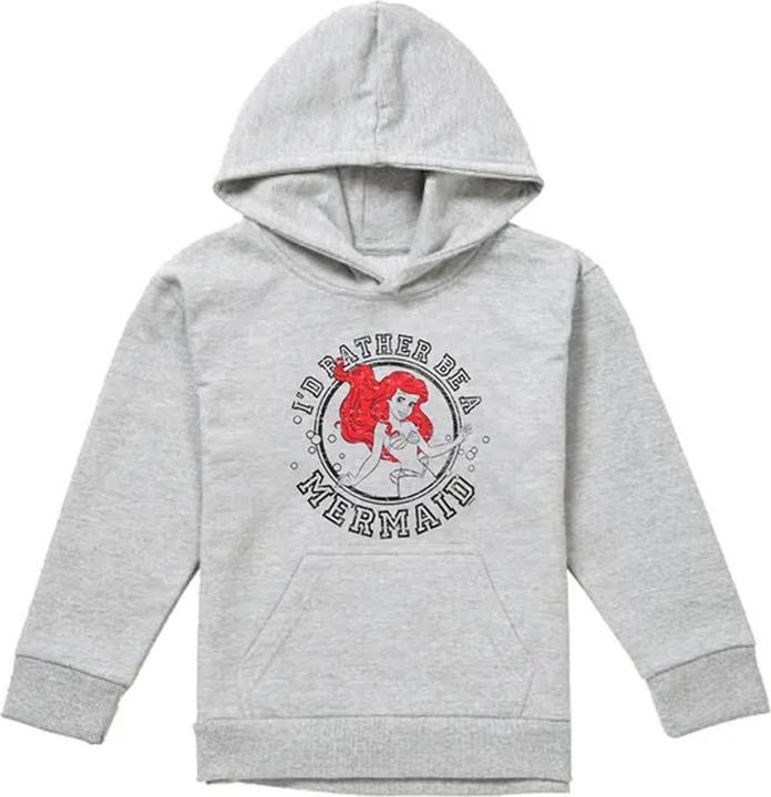 Produktbild The Little Mermaid I'd Rather Be A Mermaid Kapuzenpullover meliert (128)