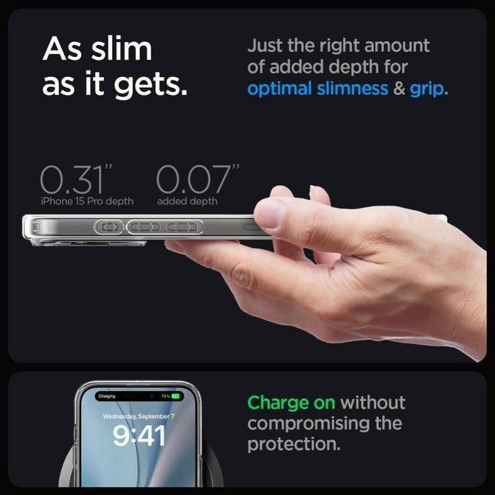 Produktbild Spigen Ultra Hybrid MAG iPhone 16 Pro MagSafe frost black ACS08134 (Apple iPhone 16 Pro)