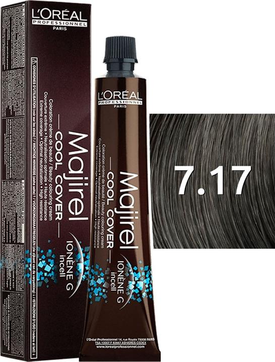 Actual product image L'Oréal Professionnel Majirel Cool Cover Hair Color (7.17 Medium Blonde Ash Cool)