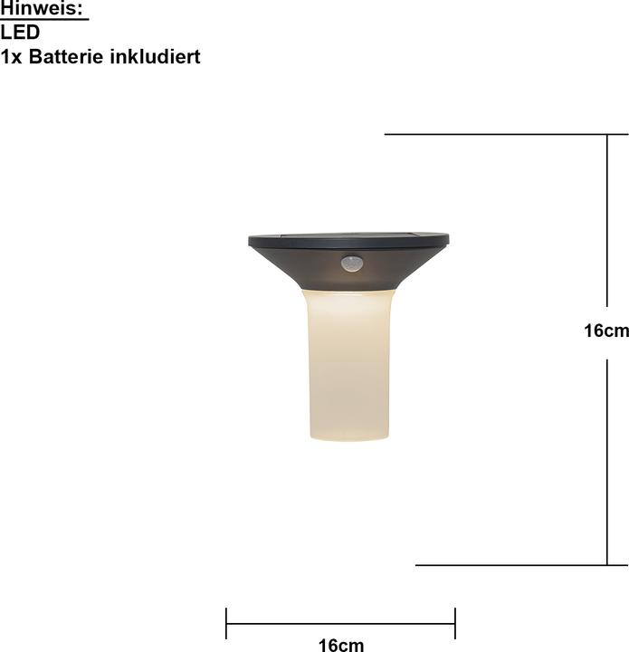 Image du produit Star Trading Applique solaire Valta, gris (400 lm, IP44)