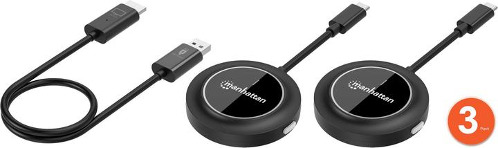 Manhattan 1080p Wireless HDMI-Display-Präsentationsset mit 2 USB-C-Sendemodulen