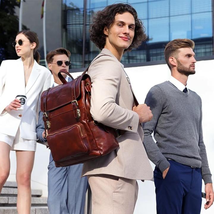 Immagine prodotto Only-Bags.Store Zaino in pelle marrone cognac (18 l)