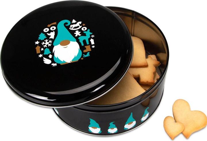 Immagine prodotto Städter Elfo di Natale in latta ø 16,5 cm / H 8 cm Colorato Rotondo