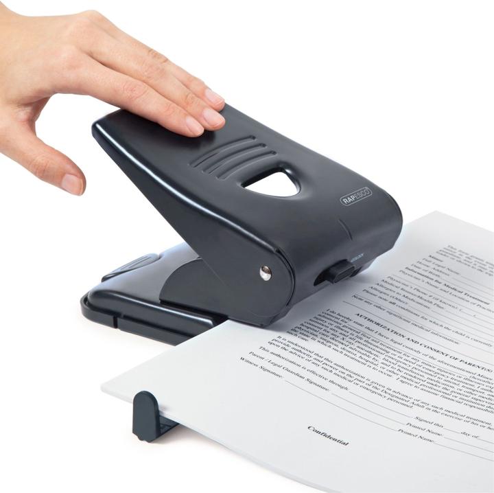 Image du produit Rapesco PF800AB1 835 Perforatrice métallique 2 trous, capacité de perforation 40 feuilles, noire