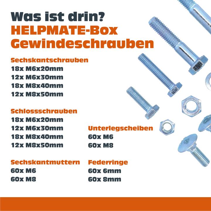 Image du produit Helpmate Gewindeschrauben-Set (480 Vis par pièce)
