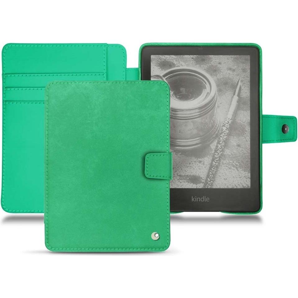 Noreve Lederschutzhülle Wallet (Kindle Paperwhite), eReader Zubehör, Grün