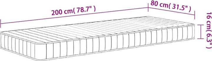 Produktbild vidaXL Schaumstoffmatratze (Schaumstoffkern, 80 x 200 cm)