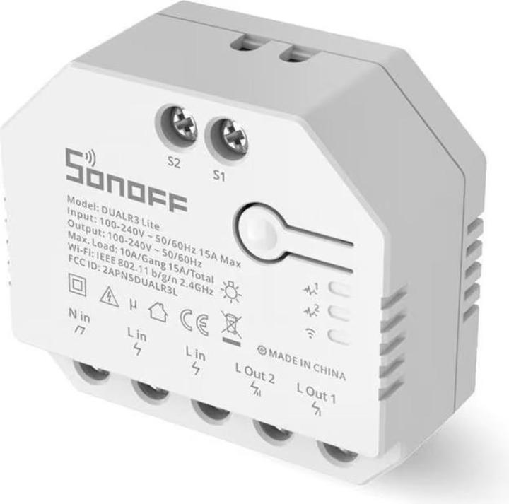 Actual product image Sonoff WiFi shutter actuator DUALR3Lite (Switch actuator)
